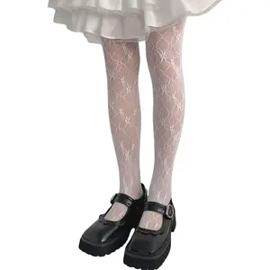 Women's Patterned Fishnet Tights High Waist Pantyhose Floral Stockings