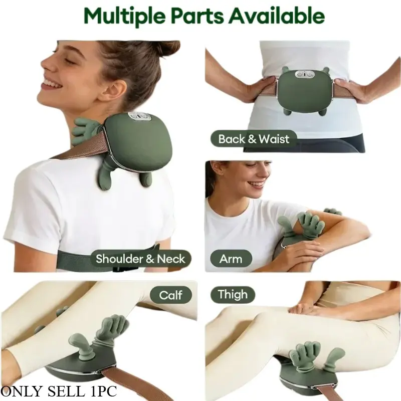 USB Charging Neck and Shoulder Heating Massager, Electric Massage Device, Portable Acupressure Shoulder, Neck, and Back Massager, Neck Massager, with Deep Kneading Massage Design for Shoulders and Legs, Suitable as a Perfect Gift for Parents, Elders, Part