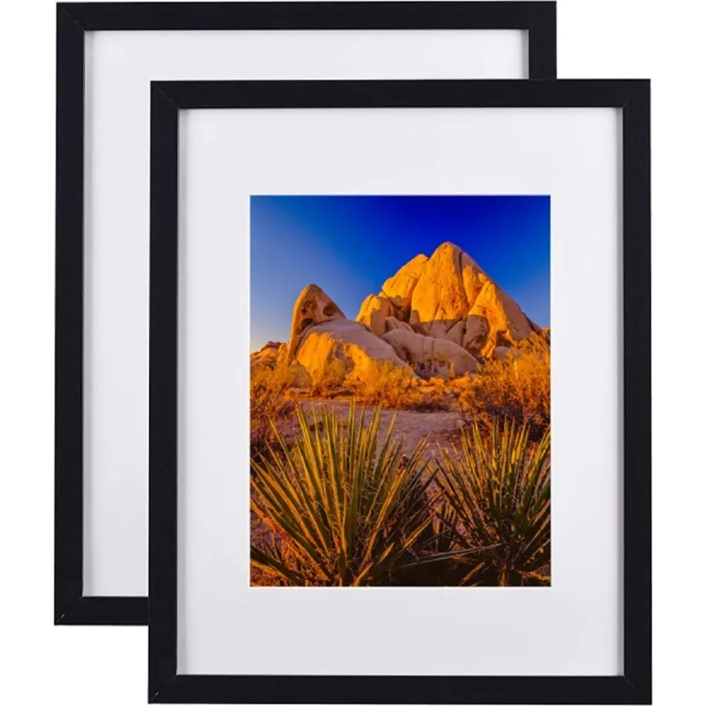 Picture Frame MDF BLACK  FRAME 16X20"  Wall Mount Display, Pack of 2