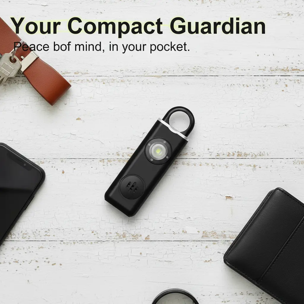 Rechargeable Personal Safety Alarm Keychain, 130dB Loud Siren with LED Flashlight & Low Battery Alert for Women & Elderly