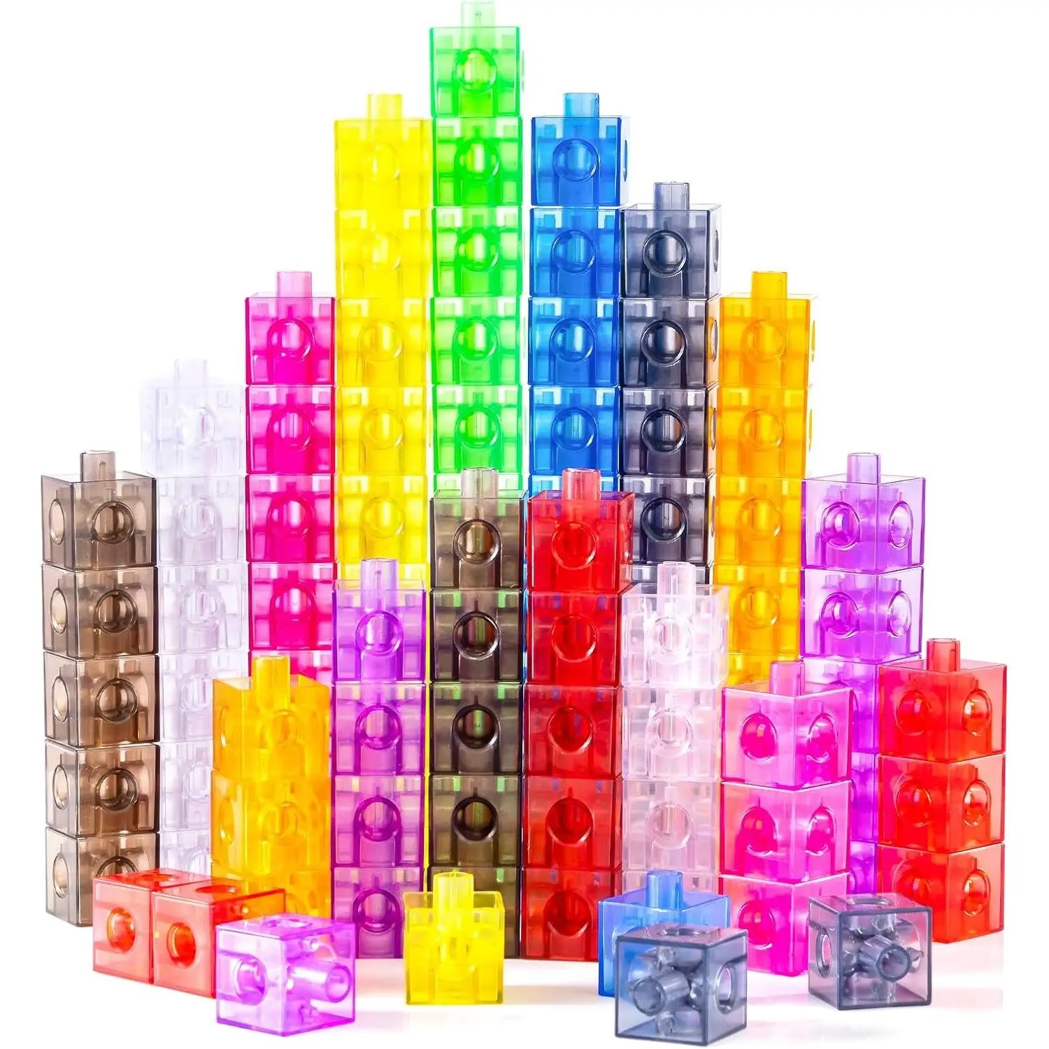 Translucent Linking Cubes – Engaging Math Toy, Light Table Manipulatives, Math Blocks for Early Learning and Creative Play