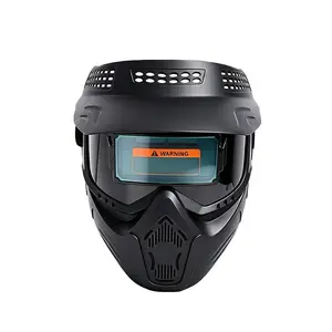 Full Face Welding Helmet with Auto-Dimming, Large Brim Design, UV Protection, Split Mask for Welding and Repair Work
