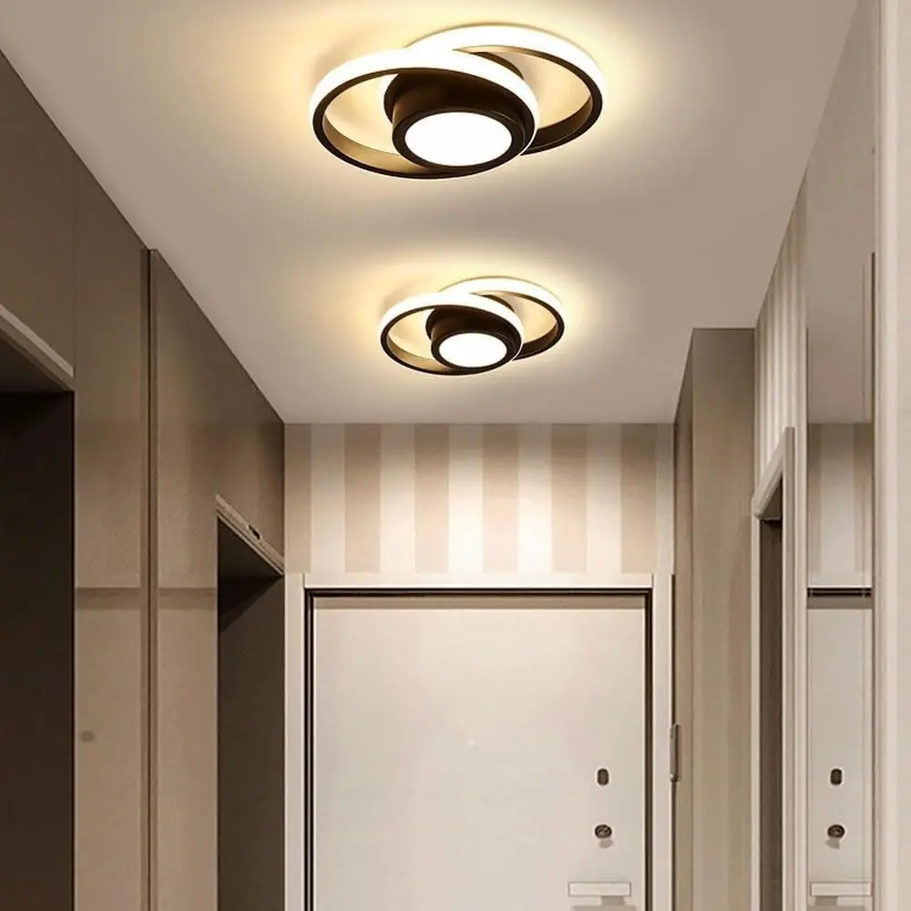 Modern Simple LED Ceiling Light, Round Flush Mount Lamp, Ideal for Bedroom, RV, Entryway, Hallway, Balcony, Energy Efficient Rating F