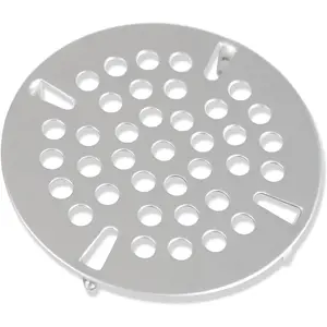 3-1/2" Flat Strainer for Commercial Sink  Valve Lever Drain | Commercial Sink Drain Strainer  Screen Cover, 304 Stainless Steel with Chrome Finish