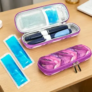 TSA Approved Insulin Cooler Travel Case| Portable Insulated Diabetic Medication Bag with 2 Reusable Ice Packs, Durable Travel Accessory, Travel Storage Pouch