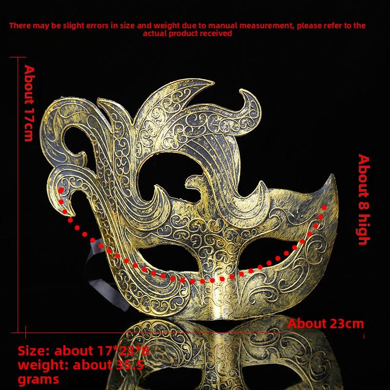 New Arrival Vintage Style Plastic  for Men, Trendy Party Decor & Masquerade Costume Prop domino