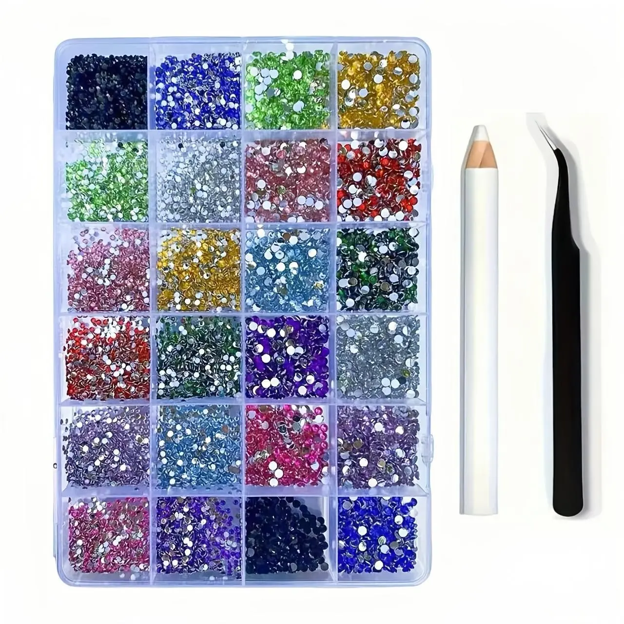 Flatback Nail Art Glitter Rhinestones, 10000pcs Crystal Gems for DIY Crafts, Bling Rhinestone Decoration, Decorative Jewelry Supplies for Shoes, Clothes & More, Rhinestone Decorations