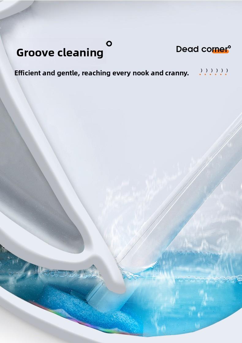 Disposable Toilet Brush with Holder, Deep Clean Toilet Scrubber with Replacement Heads, Quick Clean Toilet Brush for Bathroom, No Drilling