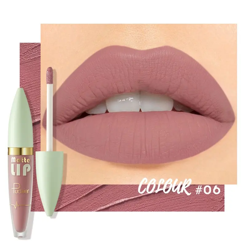 Matte Lip Gloss, Liquid Lipstick, Velvet Nude Lip Color, Long-Lasting Waterproof Nude Lip Gloss, Rich Texture, Perfect for Daily Use, Lip Product
