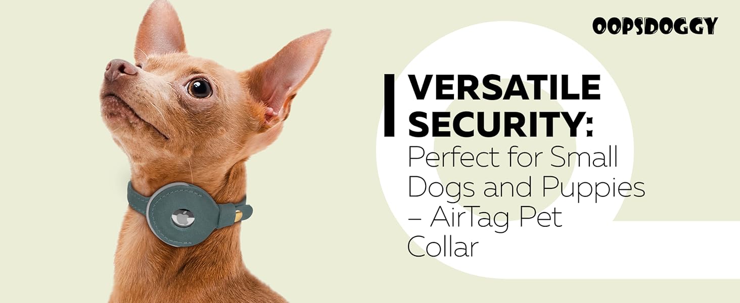 OOPSDOGGY Reflective Leather AirTag Cat Collar with Bell - Non Breakaway Adjustable Pet Collar with Apple Air Tag Holder - Lightweight GPS Kitten Collars for Small Dogs Puppy (Denim)