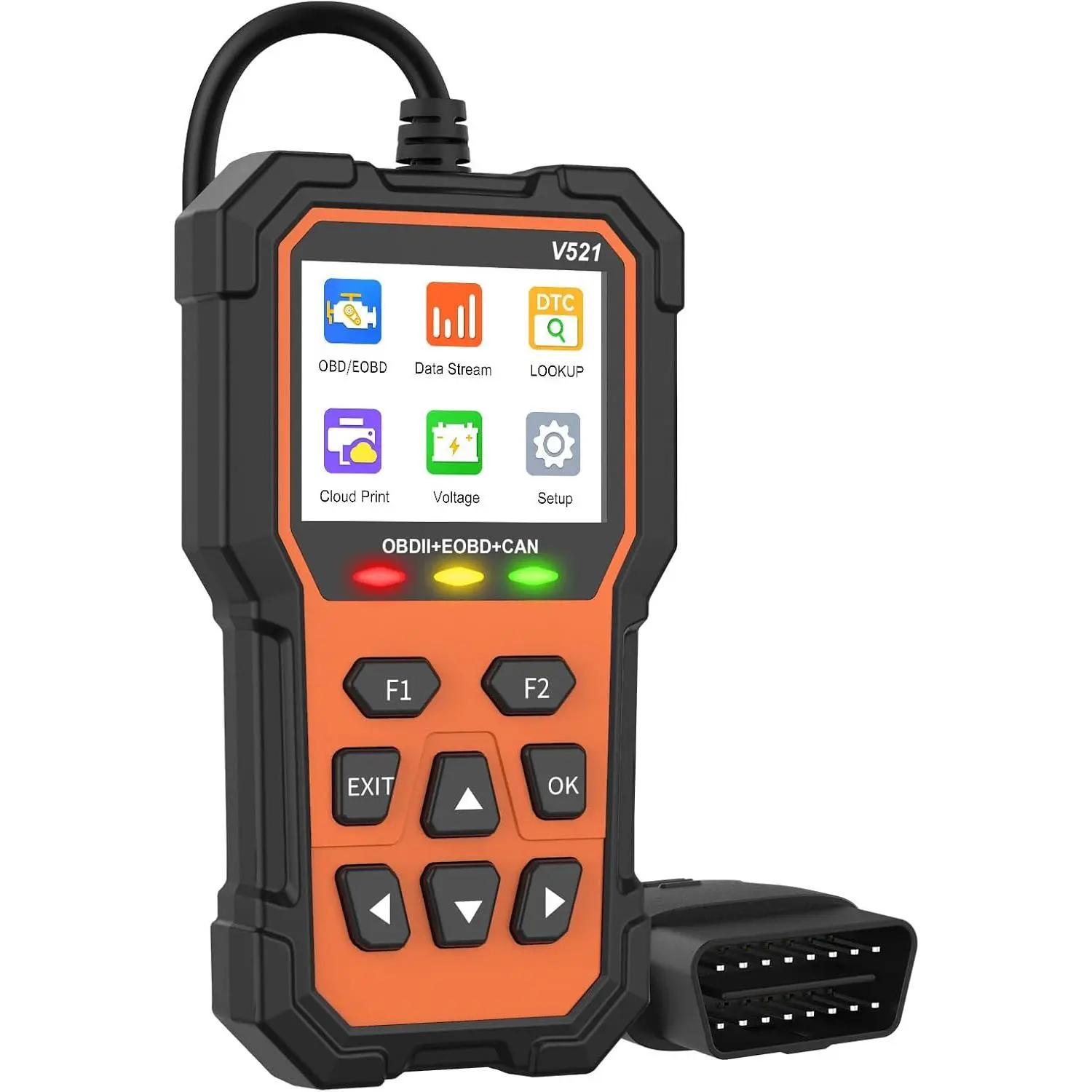 OBD2 Scanner [Pro Edition] – Full System  &  Code Reader with Check Engine Reset, Live Data, Mode 6 & 8, EVAP &  Sensor Test, Cloud Print –  OBDII/EOBD Scan Tool