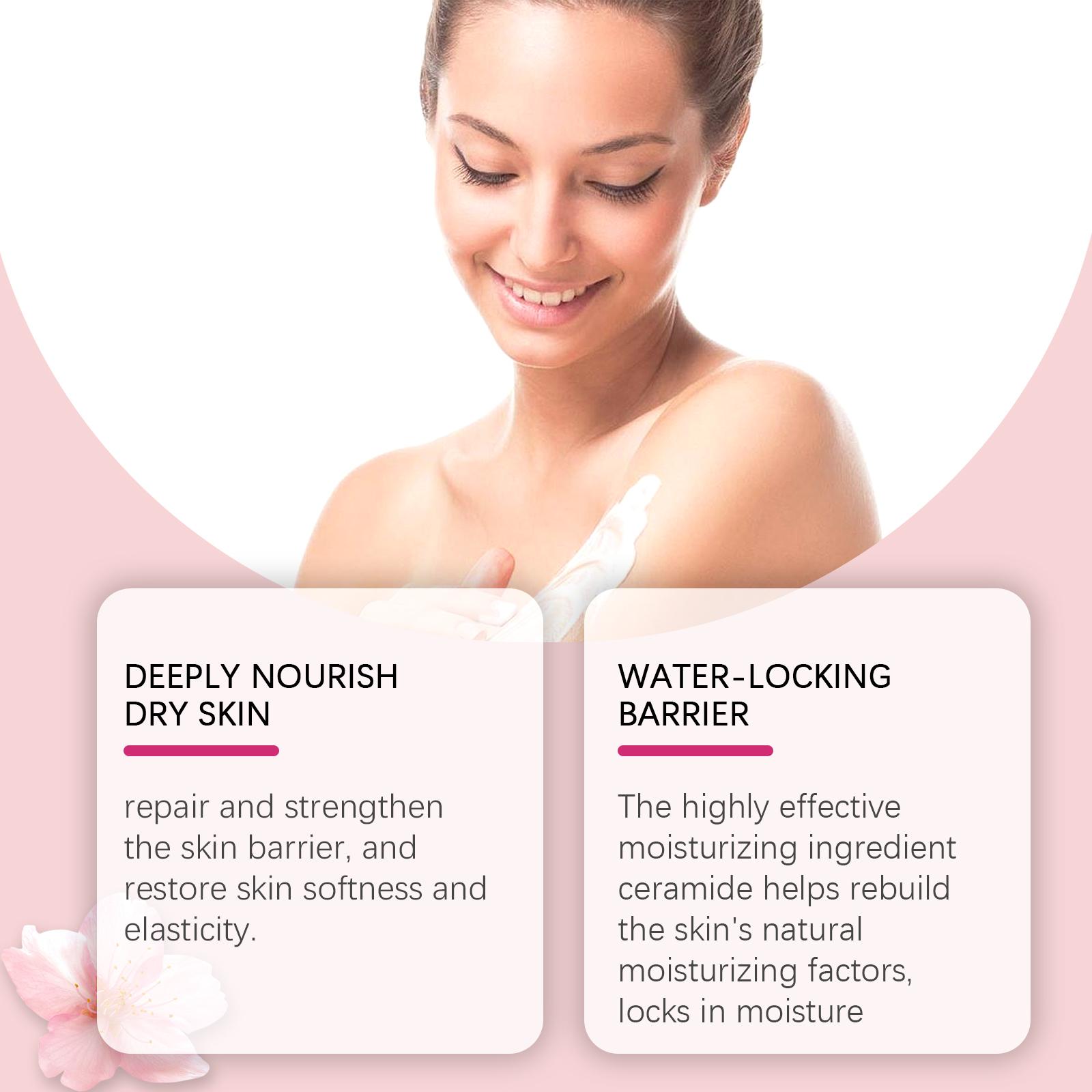 EELHOE Cherry Blossom Hydrating Body Lotion Hydrating Skin Delicate And Smooth Body Moisturizing Cream Moisturizer Repair mom gift