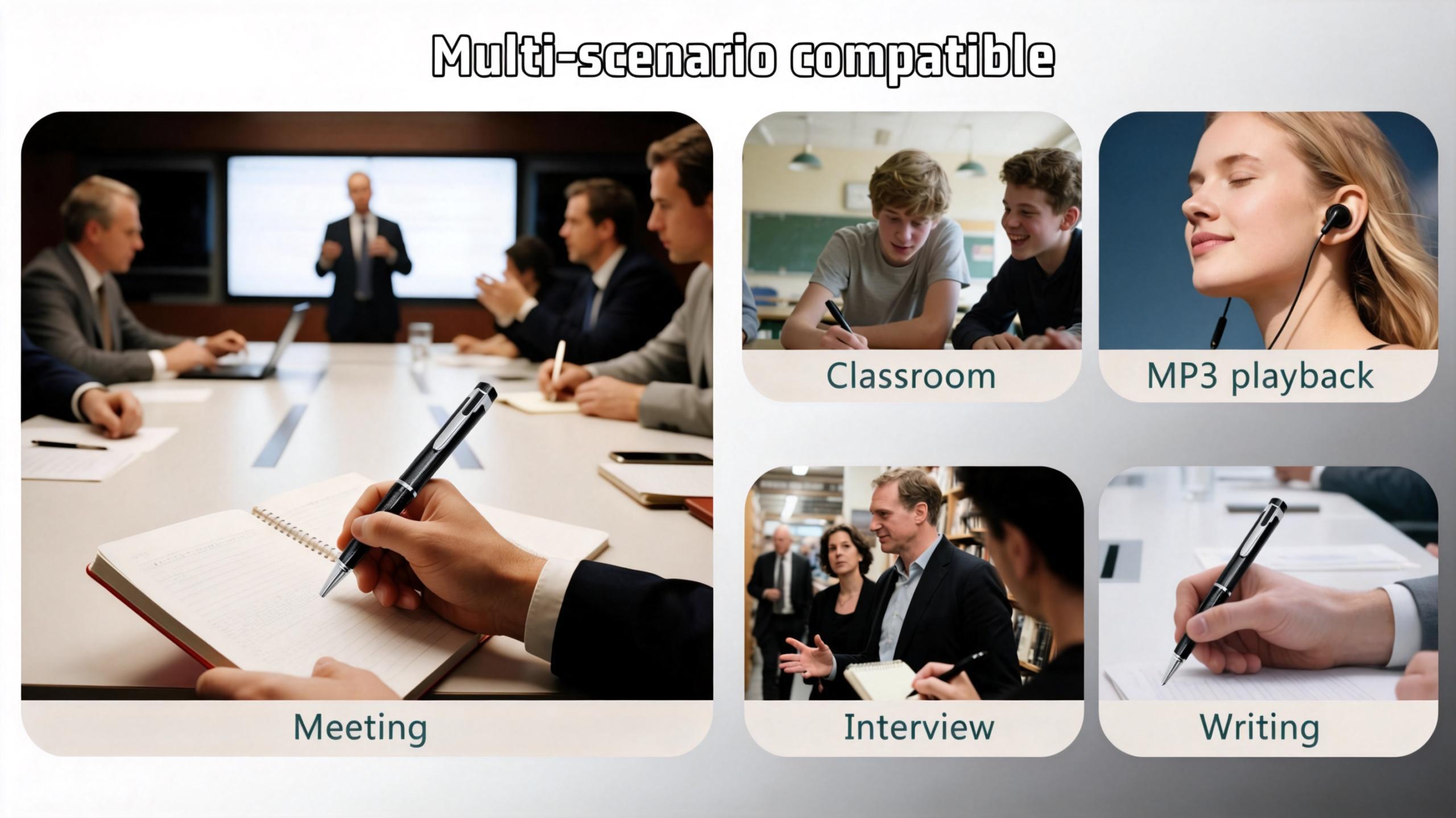 YiNet Smart Digital Pen, Refillable, Metal Body, Portable Compact Technology Gadget, Voice Activated Smartphone Recorder, Noise Reduction for Convenient Voice Audio Recording, USB High-Precision Interview Recording Device festival gift