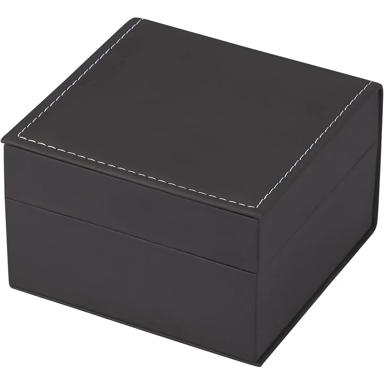 Luxury Black Single Watch  Box with Pillow PU Leather Wristwatch Display Case Organizer for Men