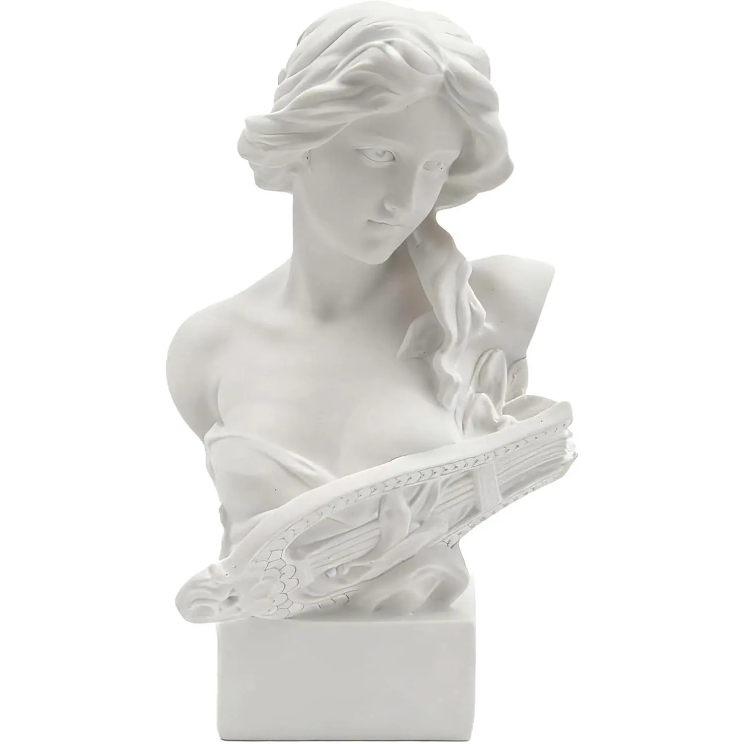 6" H Aphrodite Statue Artemis Bust Sculpture White | Roman Goddess Figurine, Greek Mythology Decor,  Decor