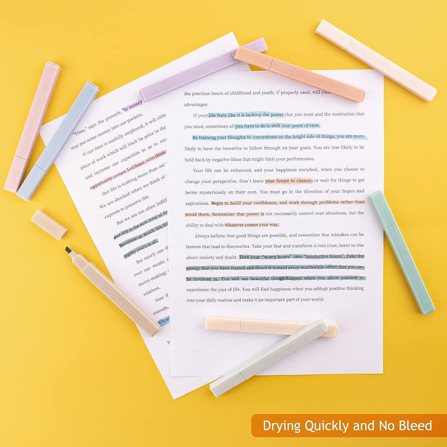 Pastel Highlighter Pen (12pcs), Soft Tip Highlighter Pen, Aesthetics Highlighter Pen, Multipurpose Marker Pen for School Office