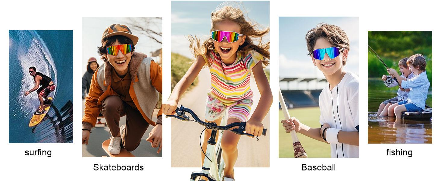 Sunglasses, Baseball Sun Glasses, UV400 Sports Cycling Softball