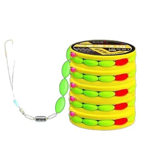 New model of double-hook fishing line set with gold sleeves and seven-star float, complete set of fishing lines tied for wild fishing of crucian carp and whitebait