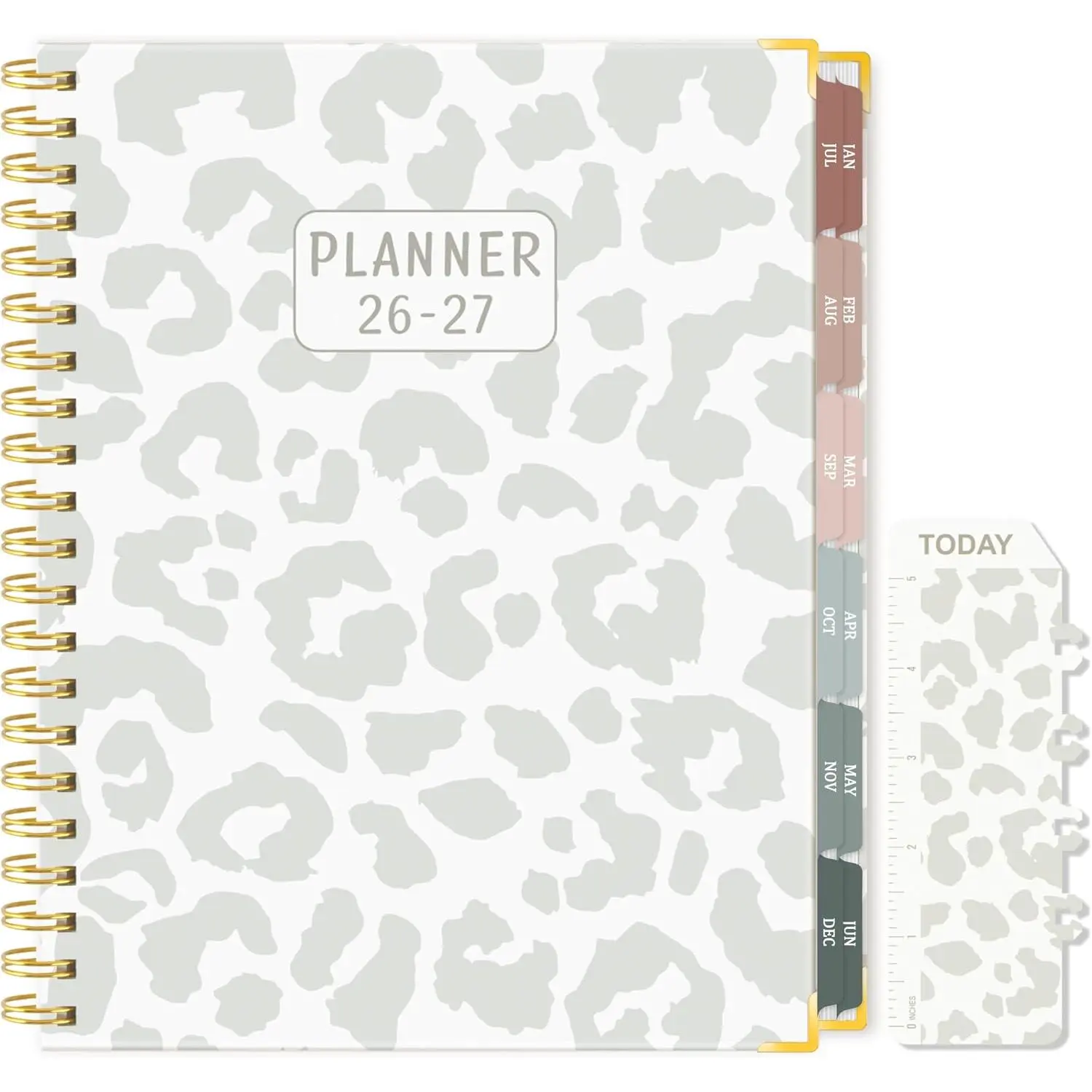 2026-2027 Academic Planner, Large Weekly & Monthly Appointment Book from Jul. 2026 - Jun. 2027, Work Life Daily Hourly Planner with Time Slots, A4 Agenda Organizer for School,Leopard Print, 8.5" x 11"
