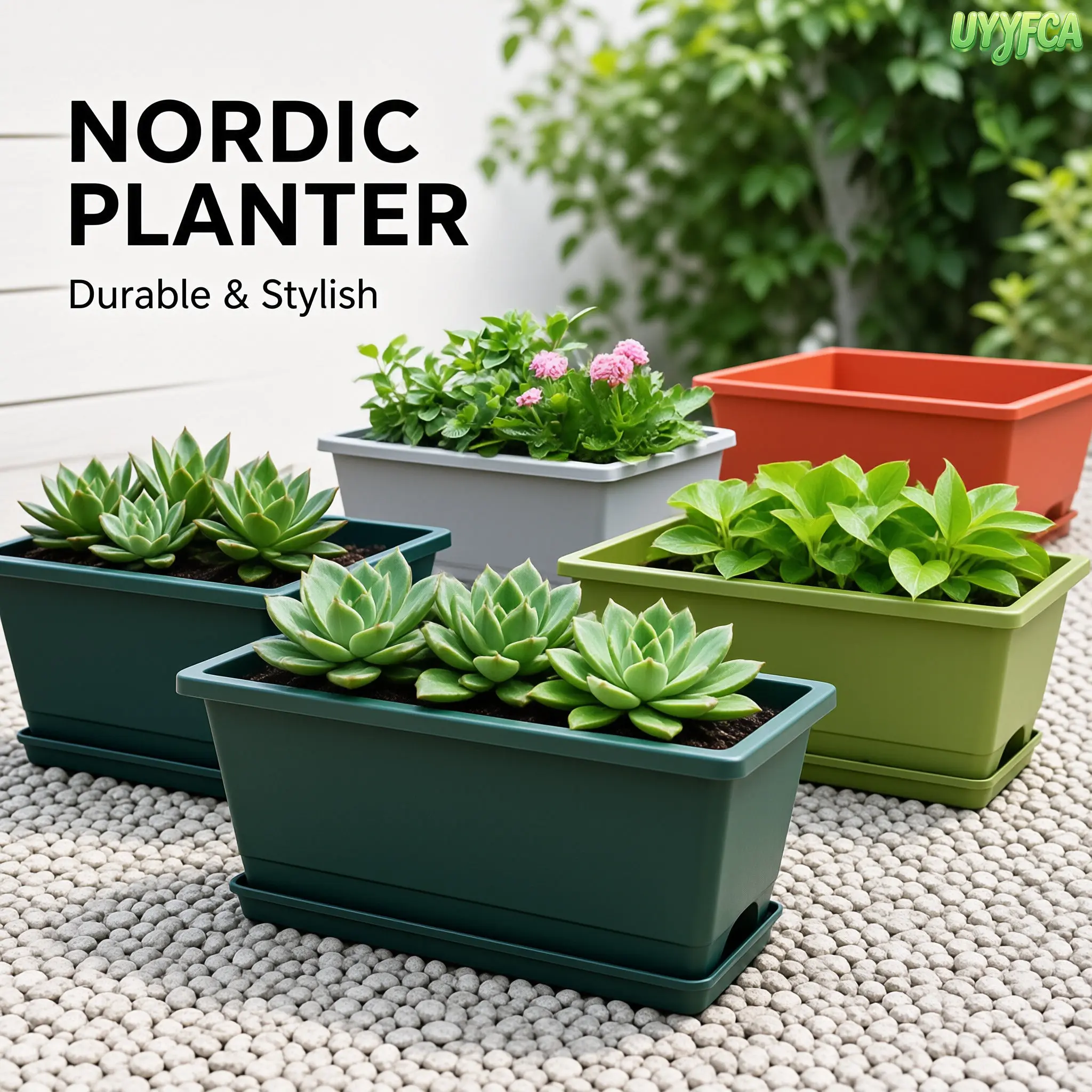 Large Rectangular Vegetable Planter Box, Thickened PP Plastic Growing Container With Removable Drainage Tray, Balcony Garden Pot For Strawberry, Herbs And Home Outdoor Vegetable Planting