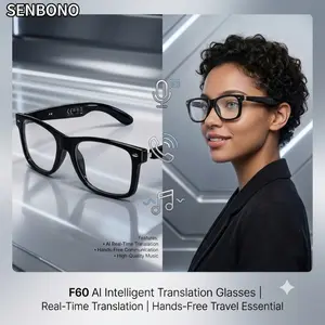SENBONO Smart Glasses Wireless calling/musicplayback/multi-style menu/voice assistant/remotecamera/Al translation Suitable for Home, Work, Commute,Travel & Daily use for travel and outdoor sports