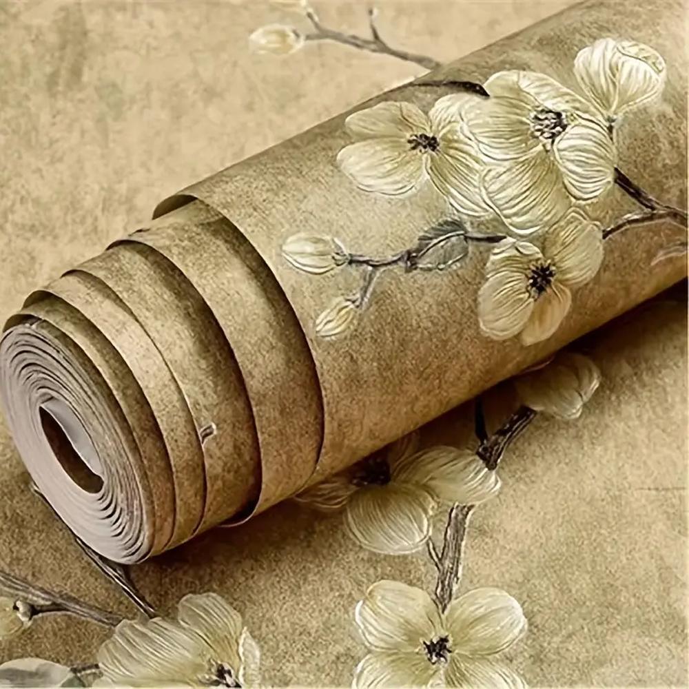 Flower Pattern Wallpaper, Self-adhesive Wall Sticker, Easy Cleaning Wall Decal, Wall Decor for Home Living Room Bedroom, Floral Wallpaper Peel And Stick, Peel And Stick Wallpaper Designs