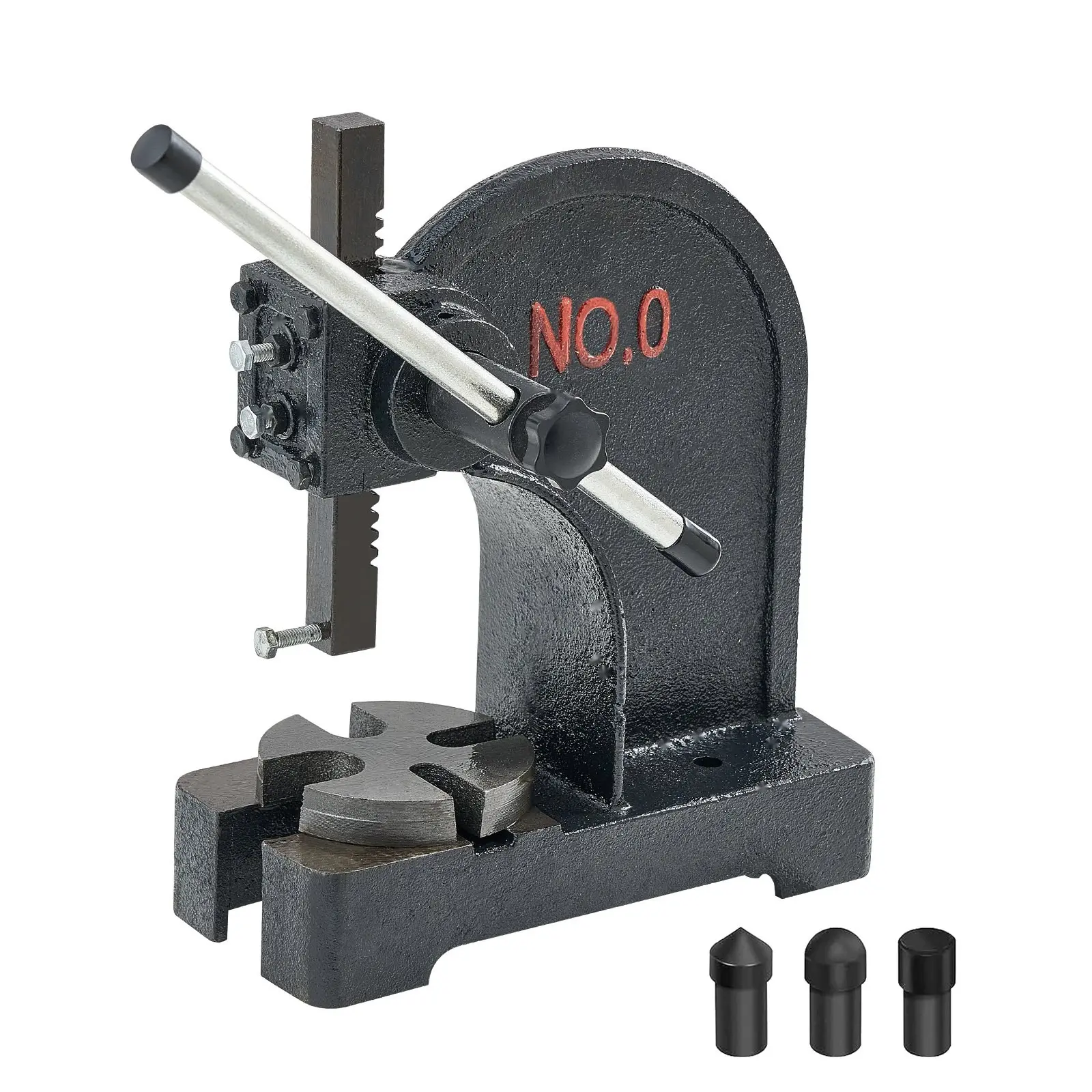 Arbor Press, 0.5 Ton Manual Arbor Press With 4.6 Inch Maximum Height, Cast Iron Heavy-Duty Desktop Hand Press For Precision Stamping, Bending, Stretching, Forming, Punching Holes, And Metal Fabrication In Workshops