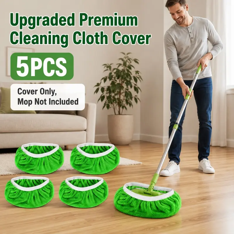 Reusable Pet Hair Mop Slippers for Women and Men, Soft Microfiber Dust Mop Shoe Covers for Wet Dry Mopping, Easy Floor Cleaning Tool for Kitchen Bathroom Bedroom Living Room, Viral Home Cleaning Essential, Christmas Halloween Birthday Gift for Wife Mom Gi