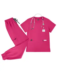 Men's and Women's Hand Washing Scrub Set Two-piece Hospital Uniform Beauty SPA Sports Care Pants Set