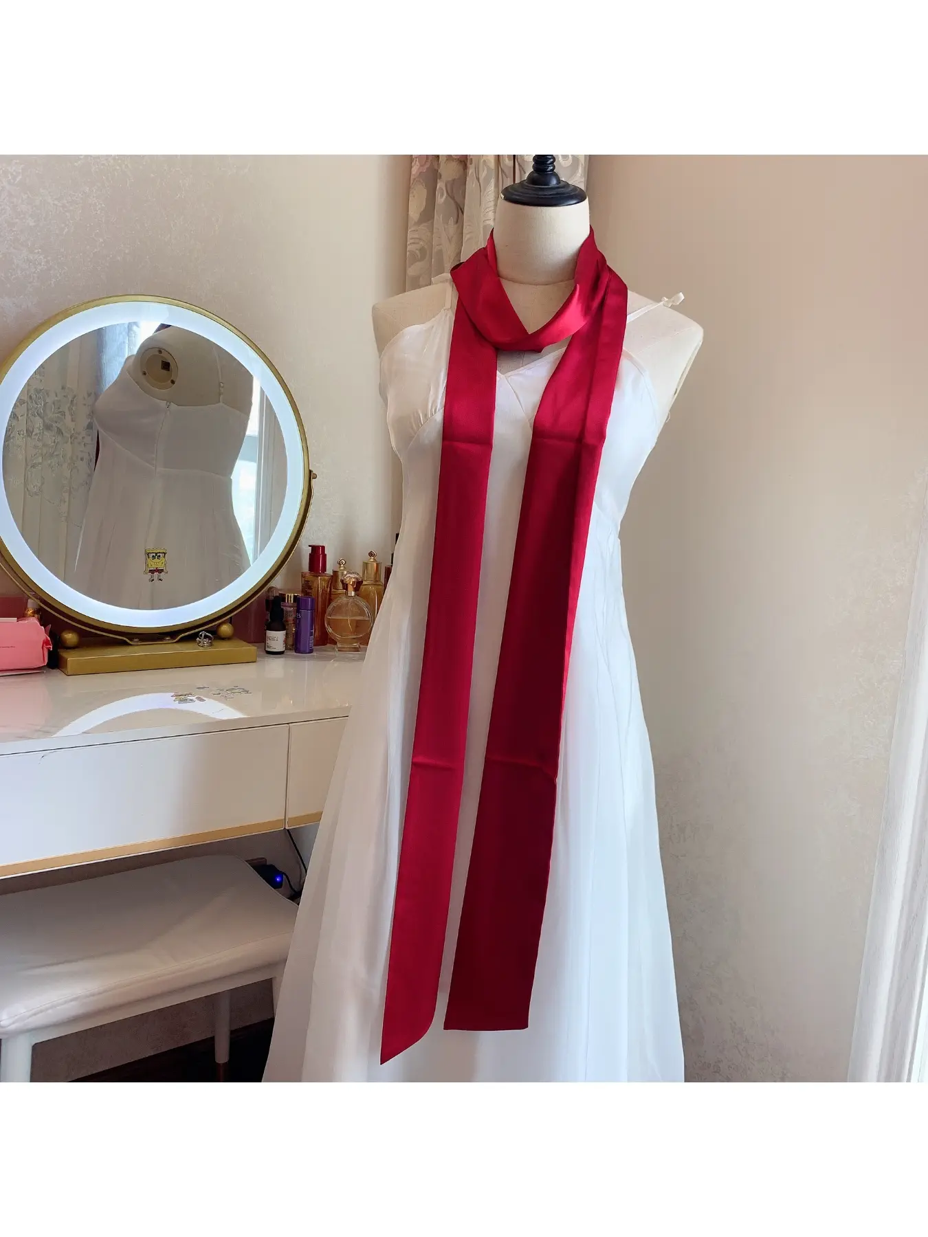 Solid color extra-long wide ribbon belt with skirt decorative silk waistband long strip soft tie waistband Costume Waist Belt Belts for dresses