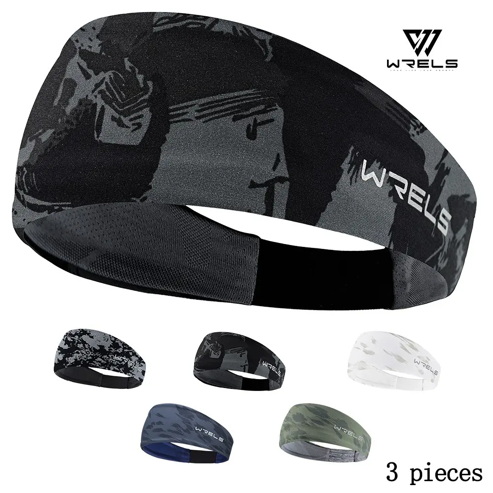 Wrels Running Sweat Absorbing Sports Headband, Unisex Basketball Hair Tie, Yoga Anti-Sweat Band, Breathable Fitness Headband