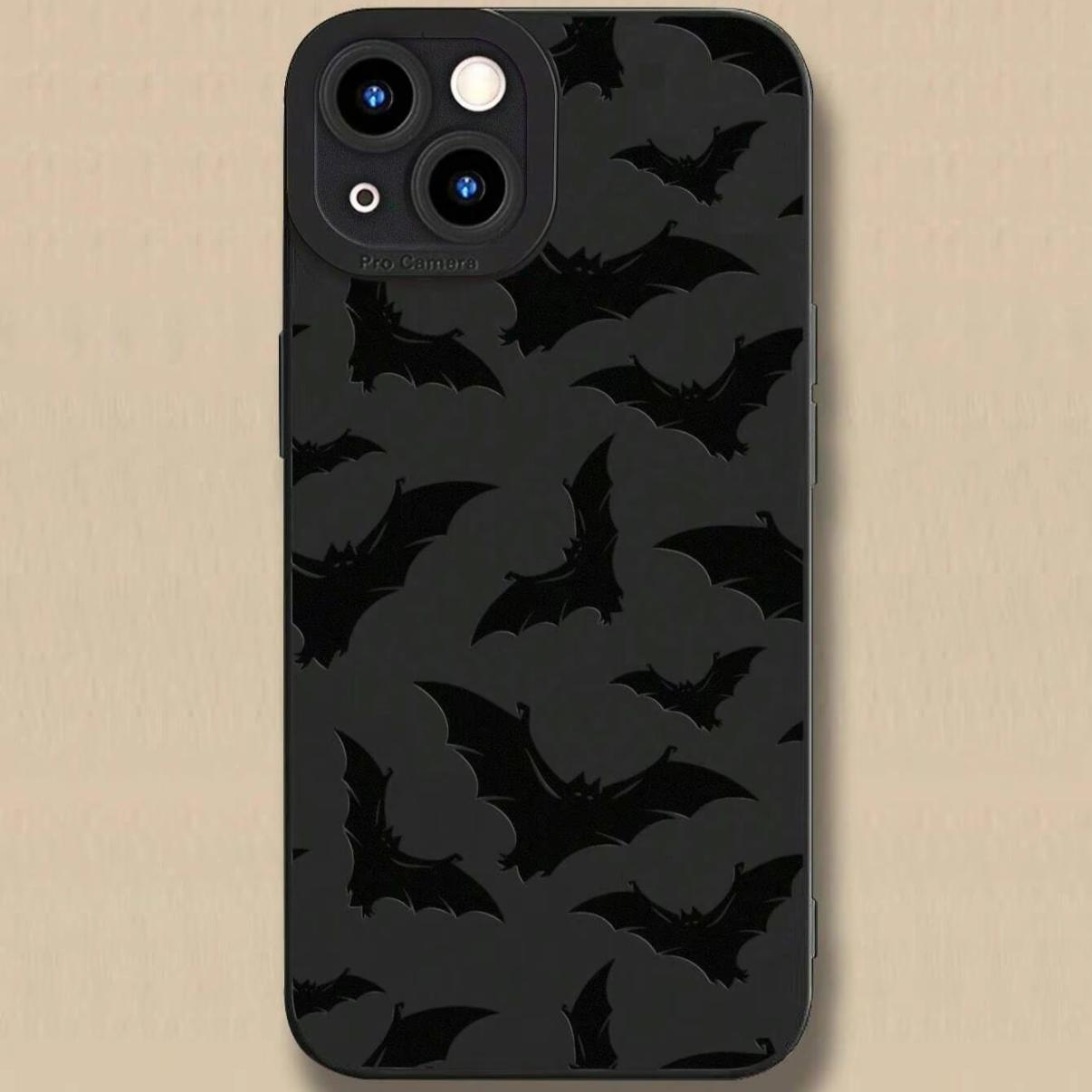 Cartoon Creative Bat Pattern Phone Case, Anti-drop Decorative Phone Protector Cover, Phone Accessories Compatible with iPhone Series