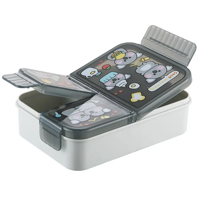 Cartoon Lunch Box Compartment, 900ML Mini Student Bento Box, Leak-Proof, Microwave & Dishwasher Safe, BPA-Free Plastic, Gift Idea