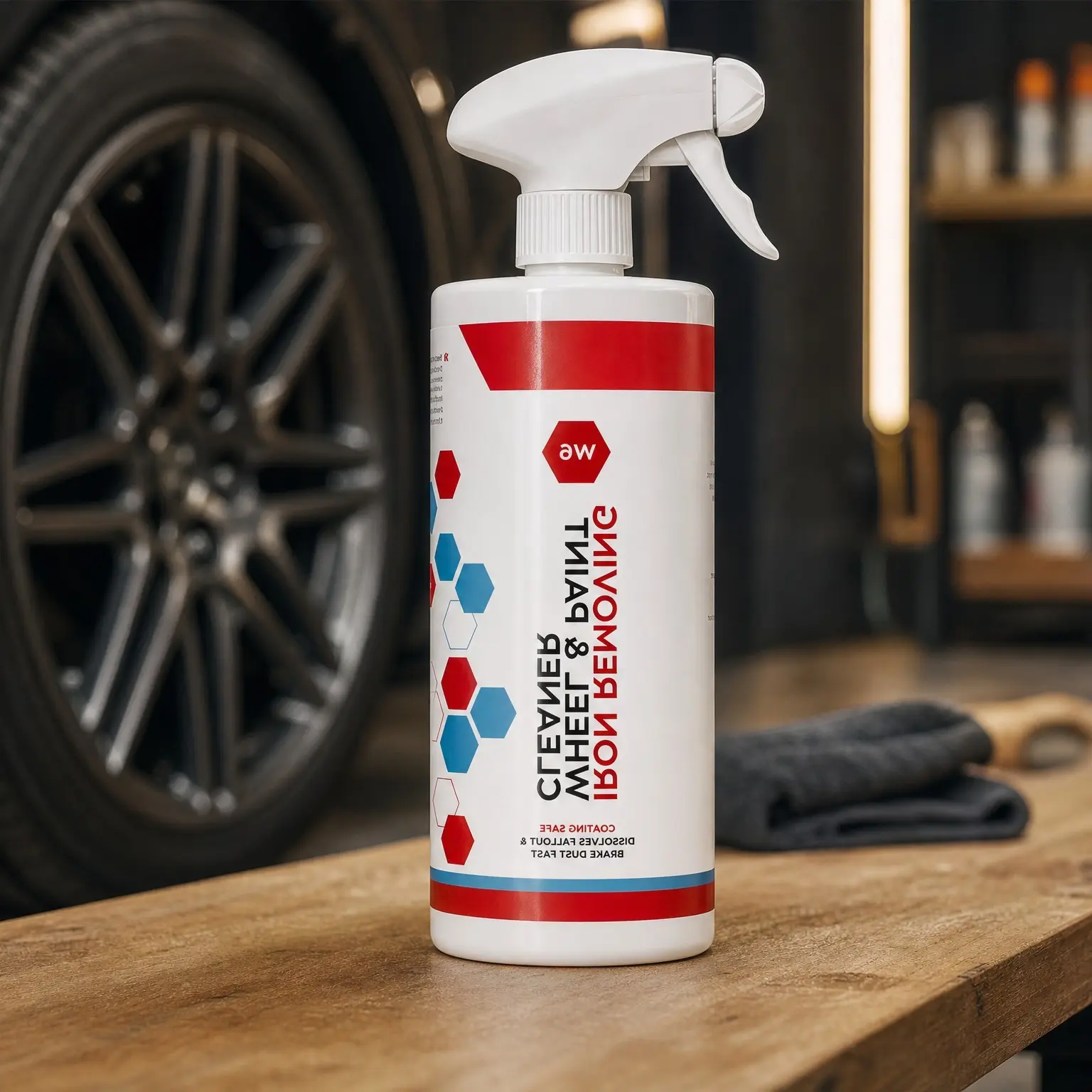 W6 Iron Remover Wheel & Paint Cleaner for Cars, Brake Dust Remover, Degreaser & Alloy Wheel Cleaner for Rims and Paintwork, Coating Safe - 500mlGift