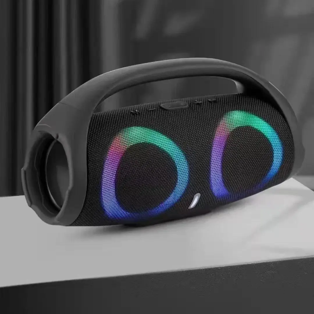 100W High-Power Portable Bluetooth Speaker, Waterproof Wireless Subwoofer with RGB Colorful Lights, 360° Stereo Surround Sound, TWS, FM Boombox for Audios, Smartphone