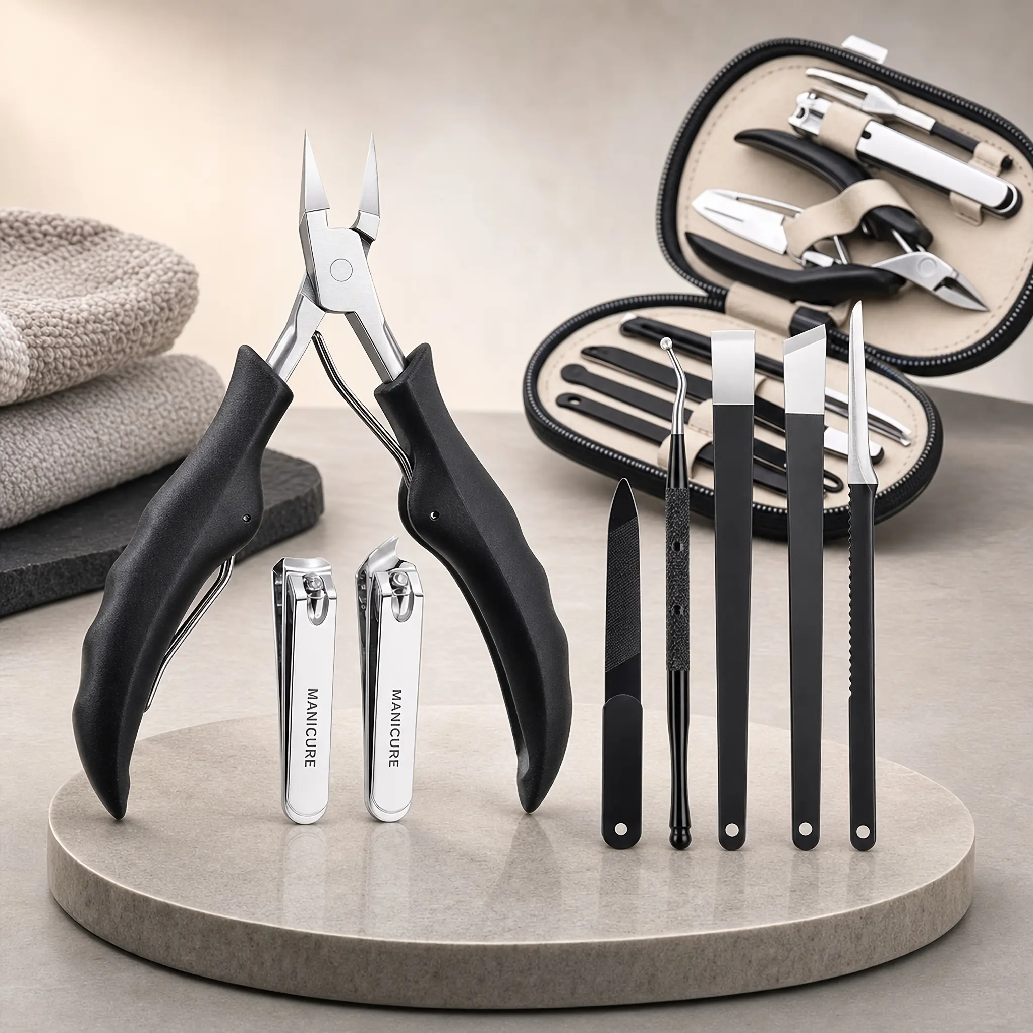 8pcs,Toenail Clipper Thick Nail Cutter Pedicure Knife Ingrown Nail Remover Kit Pedicure Set Heavy Duty Toe Thicker Nail Trimmer for Seniors Men Women