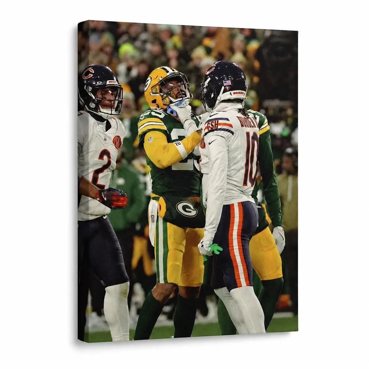 Luther Burden Football Canvas Wall Art Poster, Explosive Playmaking Sports Artwork Photo Print, Chicago Football Inspired Decor, Waterproof Canvas for Bedroom Office Dorm Man Cave Game Room, Football Gift for Men Teens Fans, Sports Home Decor
