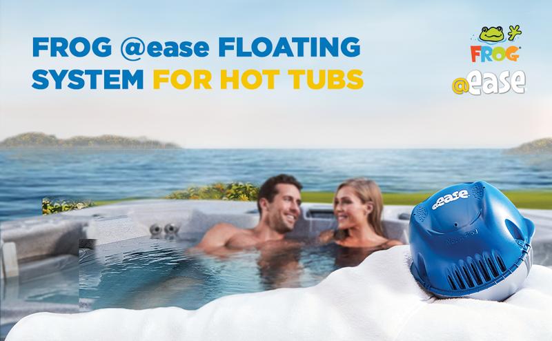 Floating System for Hot Tubs with 3 Replacement @Ease SmartChlor Cartridges & 3 Pack of FROG Maintain - Hot Tub Maintenance System with Sanitizing Minerals & SmartChlor Technology
