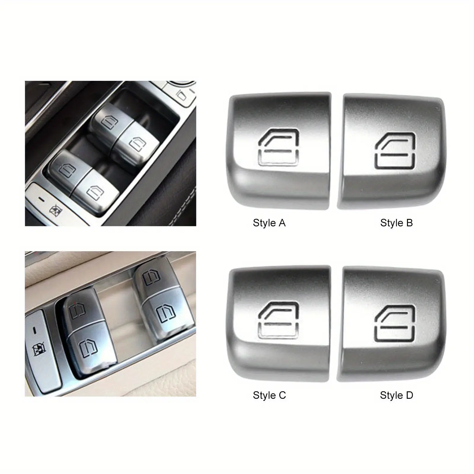 Window Switch Button Cover Cap Assembly, Direct Lossless Replacement For Mercedes C-Class W205 E-Class W212 GLC X253 S-Class W222 C217 A217 Auto Interior Parts, Auto Accessories