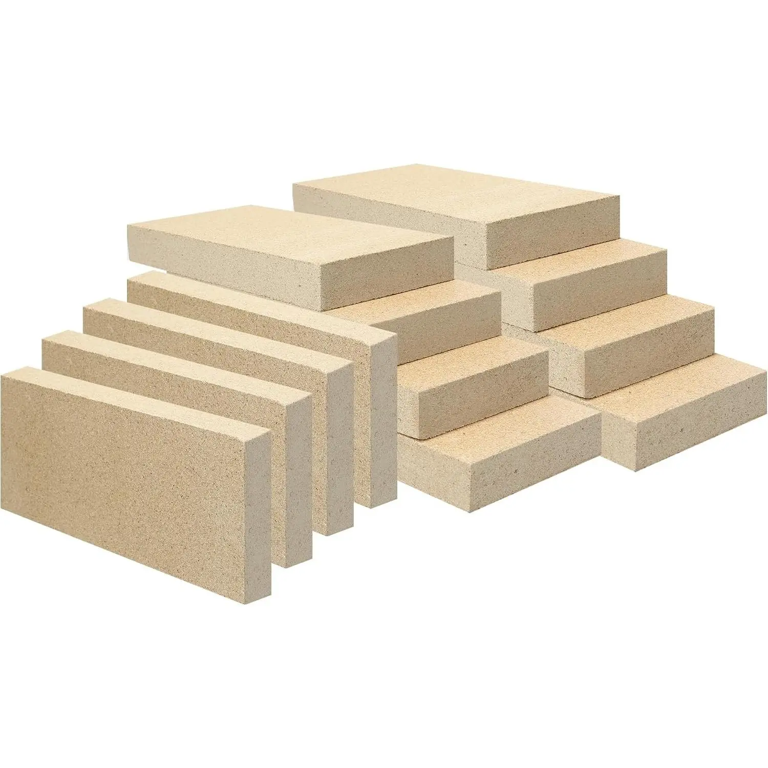12PCS Wood Stove Fire Bricks, 9" x 4-1/2" x 1-1/4", Insulating Fire Bricks for Wood Stoves, Fireplaces & Brick Fireplaces