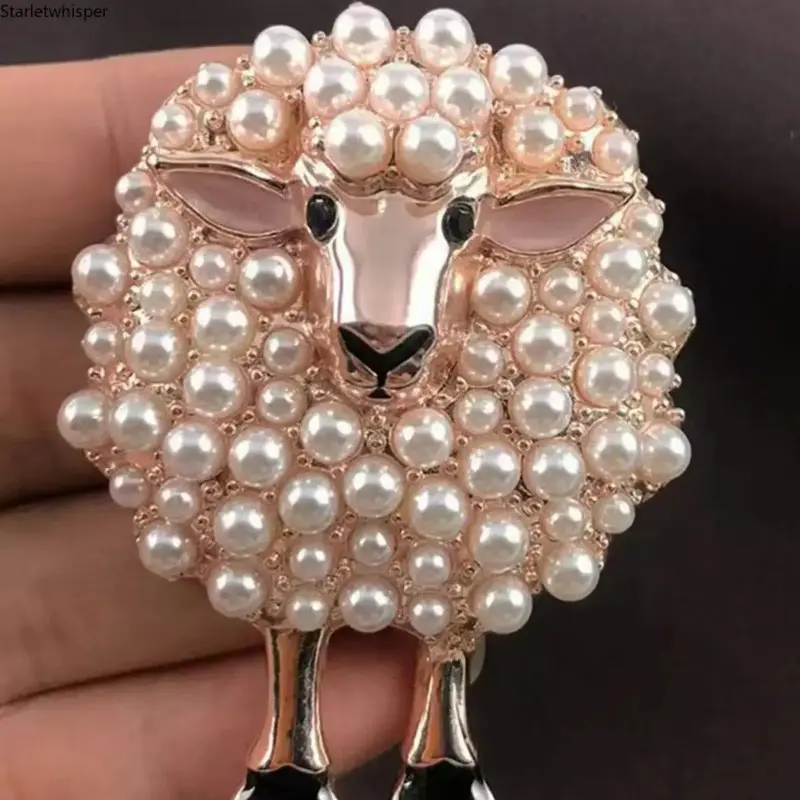 Women Beaded Lapel Brooch, Versatile Scarf Buckle Coat Clothing Pin Clip, Elegant Fashion Accessory for Daily Casual Office Outfits