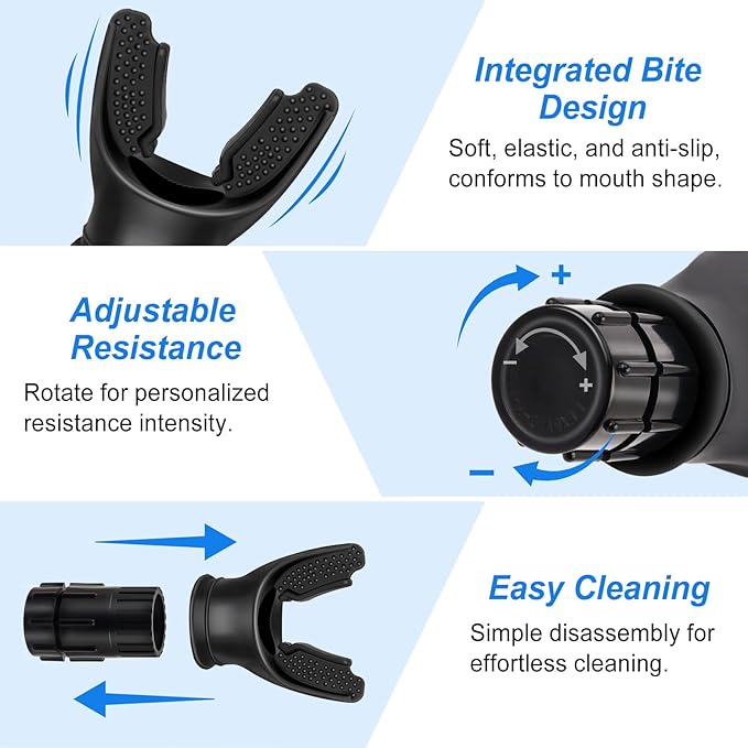 [TikTok Shop Black Friday]Breathing Exercise Tool for Lungs, Portable Adjustable Resistance Lung Exerciser, Lung Capacity Abdominal Breathing Trainer, Fitness Trainer Accessories for Gym Workout Use