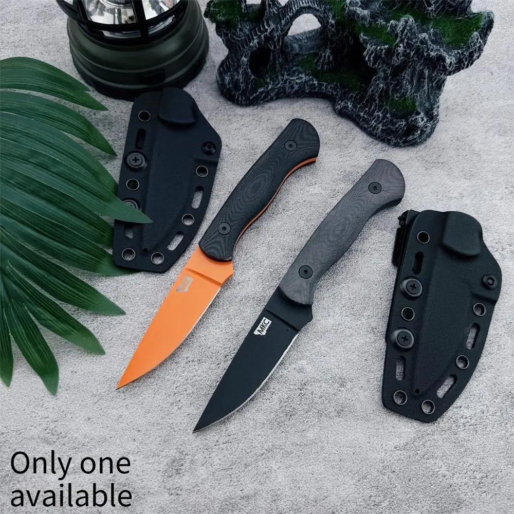 Convenient, high-quality fixed-blade knife with sheath; Outdoor Knives; 7Cr13Mov steel blade; nylon fiber handle; outdoor hiking and fishing tool; holiday gift