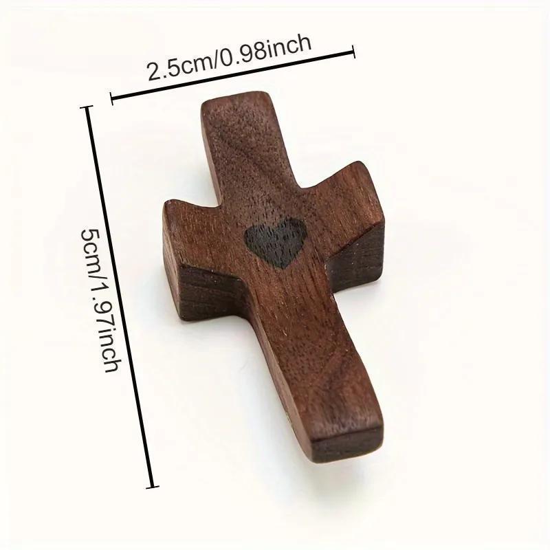 3Pcs Wooden Cross Decorations – Multi-Functional Spiritual Symbols for Home & Office – Ideal Religious Gift & Ornament Set
