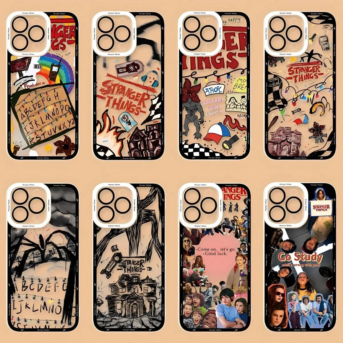 Cool Hot S-Strangers T-Things Phone Case For iPhone 17 Air 16 15 14 13 12 11 Pro Max Plus  Transparent Soft