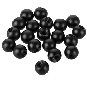 20Pcs Black M4 Thread Cap Nuts Knob Screws Decorative Steel Ball Screw Cap Nut Cover for Furniture Lighting Lamp Fixture Decoration