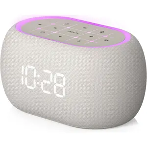 Clock Radio with   for Bedroom, 7-Color Night Light,0- Dimmer, 8 Sounds + Gentle Light Wake UP,16-Level Volume,Bedside Digital FM Radio with Sleep Timer, Clock for  Teens