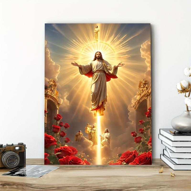 1pc Jesus Christ Canvas Wall Art,Religious Ink Print with Pine,Solid And Powerful Design, Indoor/Outdoor Portrait Orientation,Waterproof Canvas Artwork for Home,Office,Living Room,Bedroom,Adds Faith-Inspired Elegance to Any Space,Inspirational Wall Decor