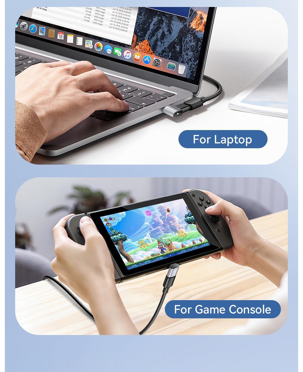 USB OTG Adapter Fast Charging Converter 90 Degree USB Type C Data Adapter