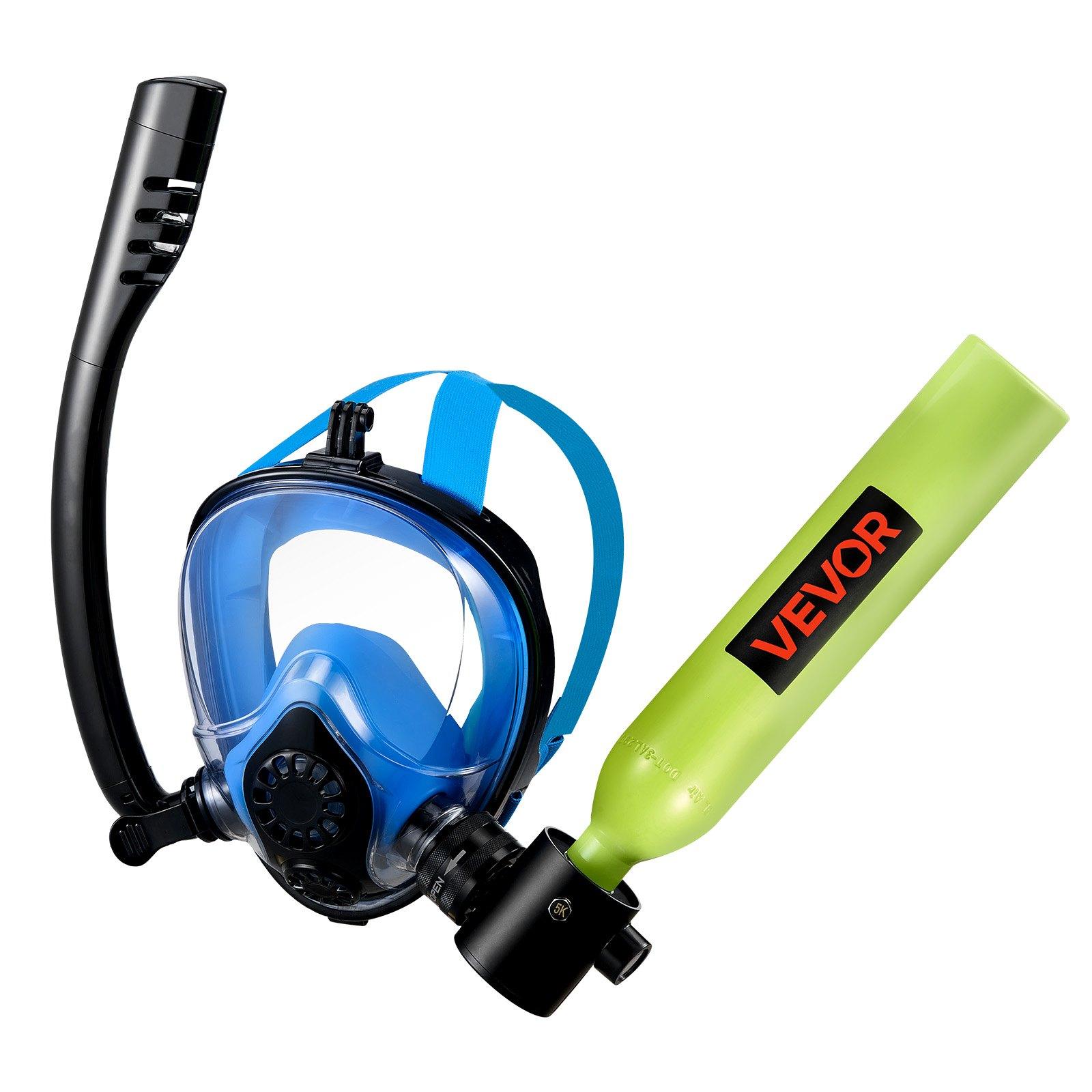 VEVOR Mini Scuba Tank with Sub-Mask, 0.5L Portable Diving Tank for Underwater Breathing, Reusable Lung Diving Cylinder up to 10 Minutes Dive Time, Emergency Rescue Pony Bottle with Pump for Snorkeling VEVOR Mini Scuba Tank with Sub-Mask, 0.5L Portable Diving Tank for Underwater Breathing, Reusable Lung Diving Cylinder up to 10 Minutes Dive Time, Emergency Rescue Pony Bottle with Pump for Snorkeling